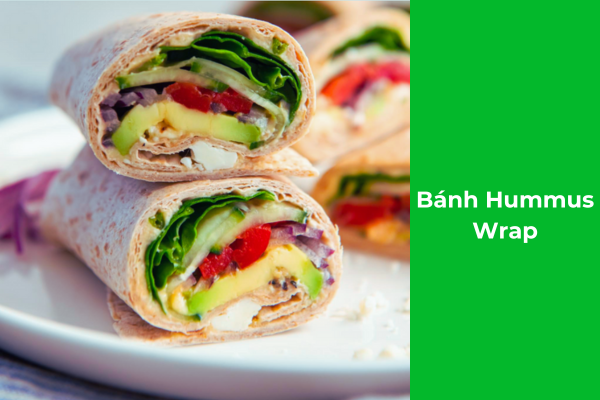 Ảnh minh họa: Món bánh Hummus Wrap cho menu quán cà phê & trà