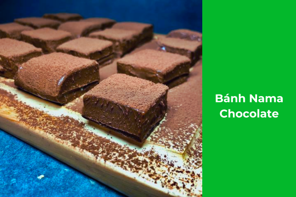 Ảnh minh họa: Món bánh Nama Chocolate cho menu quán cà phê & trà