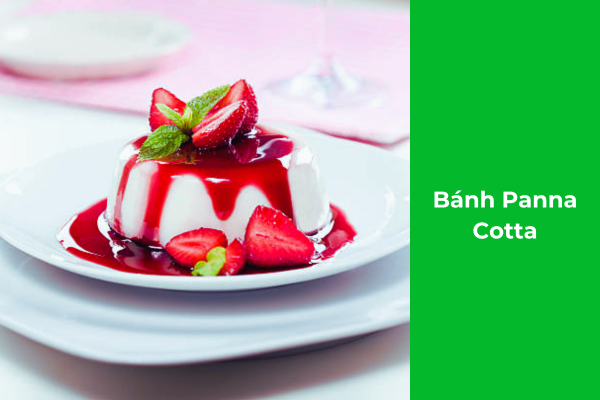Ảnh minh họa: Món bánh Panna Cotta cho menu quán cà phê & trà