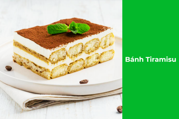 Ảnh minh họa: Món bánh Tiramisu cho menu quán cà phê & trà