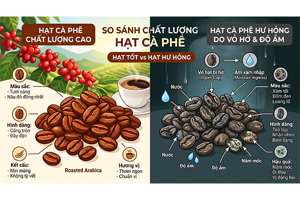 Kiểm soát oxy và độ ẩm là bước bảo quản cà phê cốt lõi để đảm bảo chất lượng đồ uống trong ly nhựa dùng một lần.