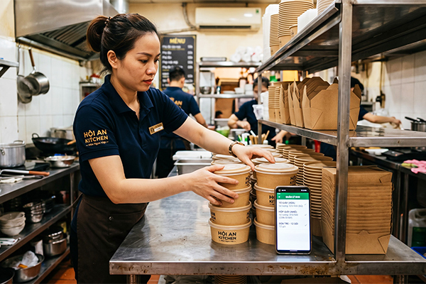 Kiểm soát chi phí giá vốn và tiêu hao bao bì ly giấy cao cấp, tô giấy để bảo vệ biên lợi nhuận khi quản lý quán từ xa.