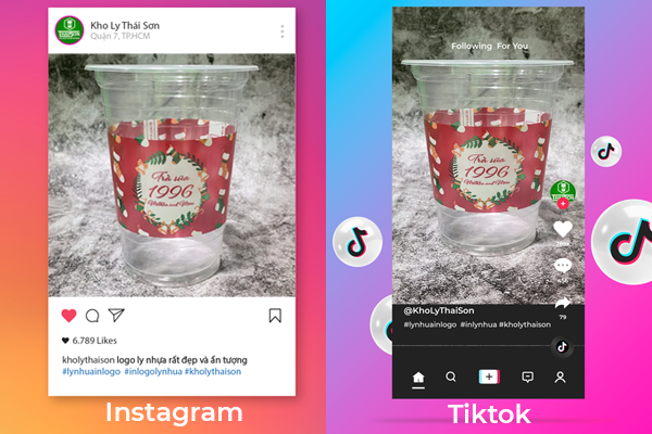 Sự Lan Tỏa Logo Ly Nhựa: Làm thế nào để Hot trên Tiktok và Instagram?