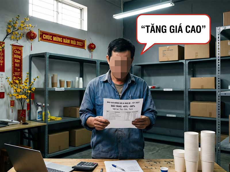Đặt in ly cận Tết mang lại rủi ro bị huy đơn đặt hàng vì xưởng in bị quá tải và sự tăng giá nguyên liệu đối với dịch vụ in logo ly nhựa vào ngày cận Tết 2027.