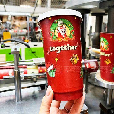 In Logo 3D Trên Ly Giấy