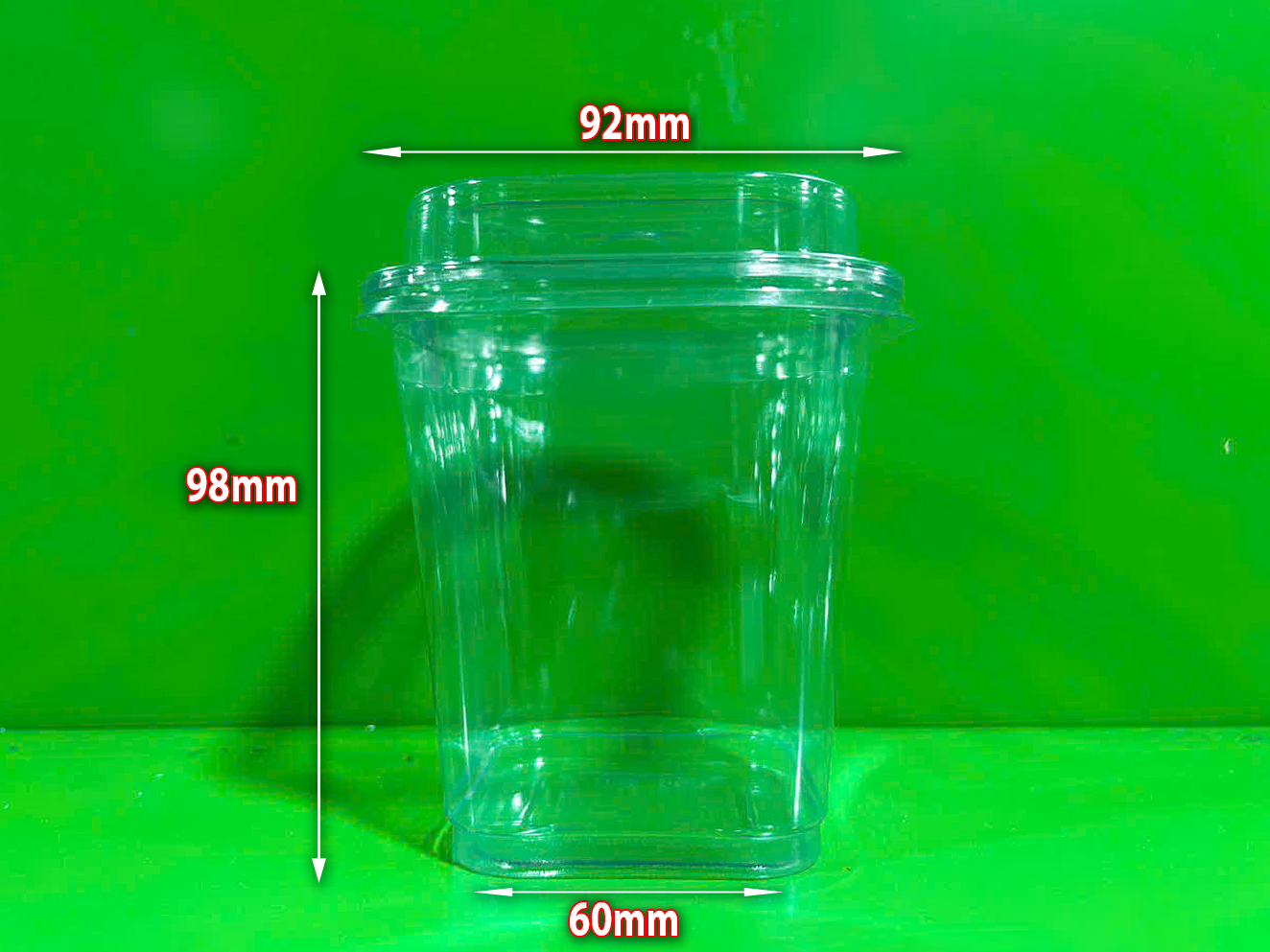 Ly Nhựa PET Vuông 500ml.