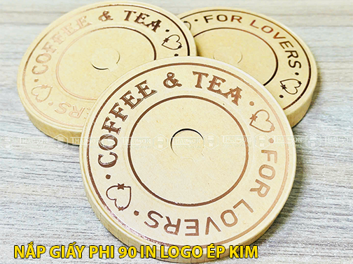 Nắp Giấy Phi 90 In Logo Ép Kim