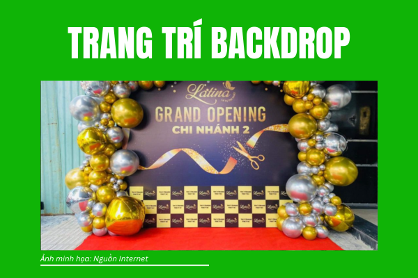 Ảnh minh họa: Trang trí backdrop cho quán cà phê vào ngày khai trương