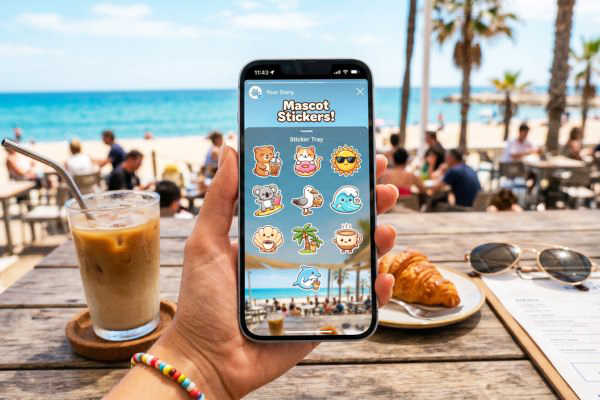 Sáng tạo bộ sticker từ nhân vật đại diện nhằm kích thích khách hàng tương tác và tạo nội dung tự nhiên UGC.