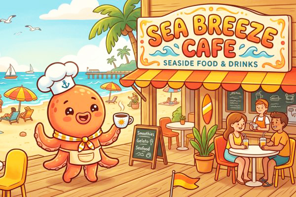 Cách thiết kế hình ảnh biểu tượng vui nhộn dựa trên tâm lý học màu sắc và hình khối để thu hút thực khách trẻ.