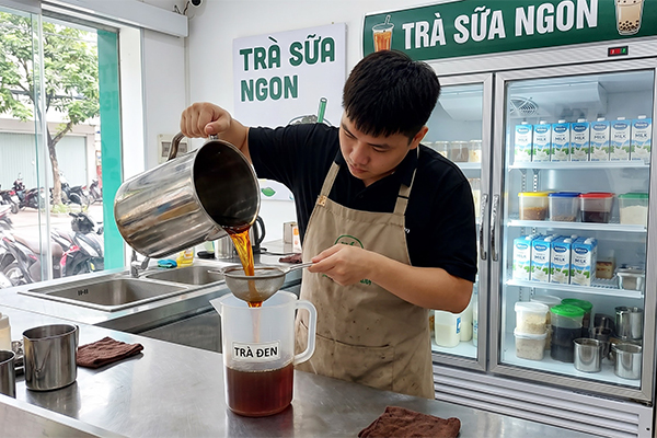 Tiêu chuẩn làm lạnh nhanh trong quy trình bảo quản trà sữa trước khi rót vào ly giấy và các dòng ly take-away.